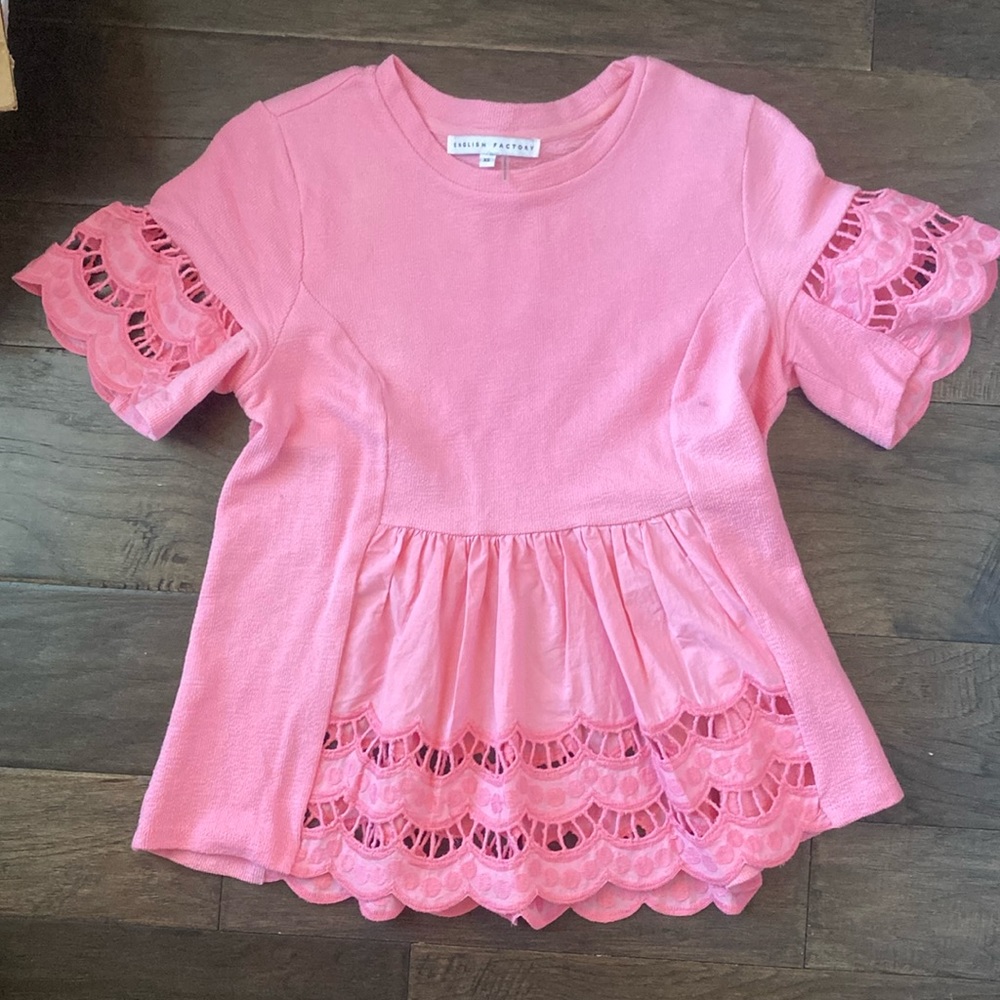 English Factory eyelet top